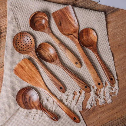 NatureChef™ Set d'Ustensiles de Cuisine en Bois