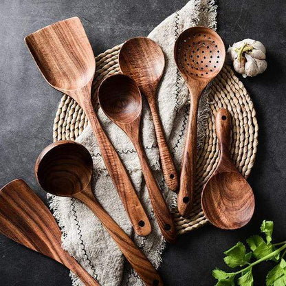 NatureChef™ Set d'Ustensiles de Cuisine en Bois